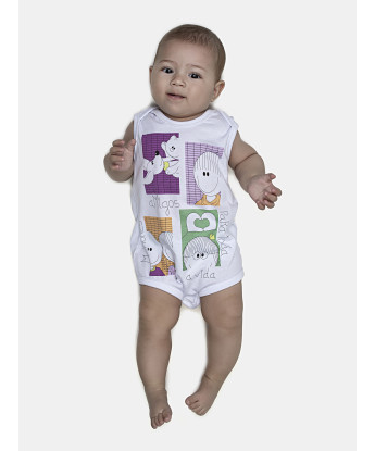 Kit Body Feminino Bebe Sem Mangas 