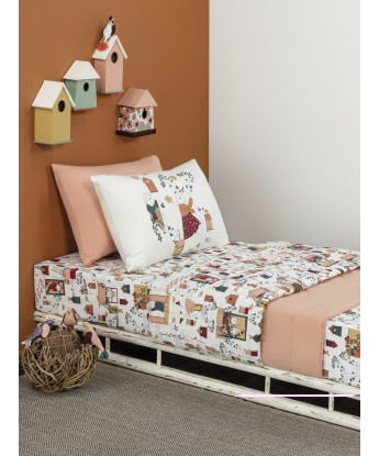 Lençol Elástico com Fronhas Casal Feminino