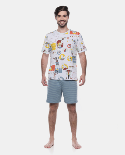 Pijama Manga Curta e Short