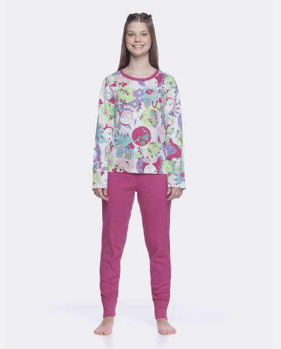 Pijama manga longa e calça    