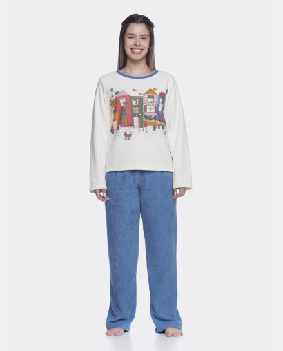 Conjunto Feminino Adulto Manga Longa e Calça