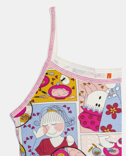 Pijama Feminino Adulto Alça e Short