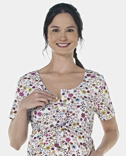 Pijama Feminino Gestante Manga Curta e Short