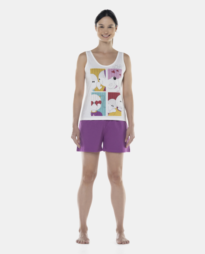Pijama Feminino Adulto Regata e Short
