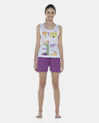 Pijama Feminino Adulto Regata e Short