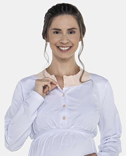 Pijama Feminino Gestante Manga Longa e Calça