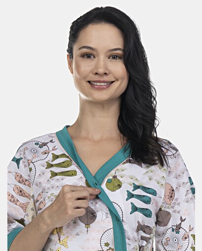 Pijama Feminino Adulto Manga Curta Aberto e Short