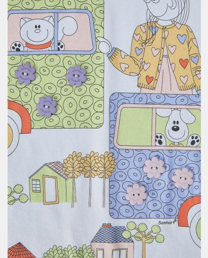 Pijama Feminino Adulto Manga Longa e Calça