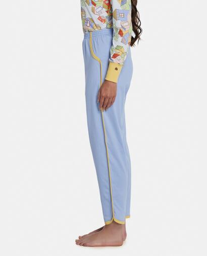 Pijama Feminino Adulto Manga Longa Com Punhos e Calça