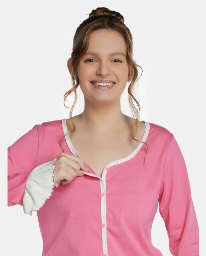 Pijama Feminino Adulto Manga Longa e Calça