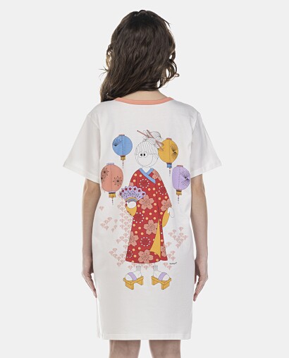 Camisão Feminino Adulto Manga Curta