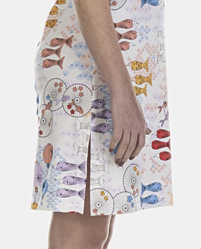 Camisão Feminino Adulto Manga Curta