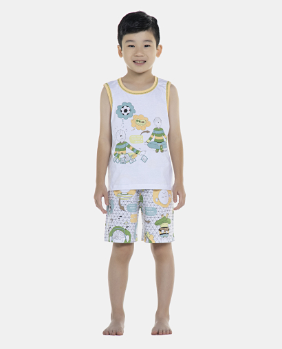 Pijama Masculino Kids Regata Machão e Bermuda