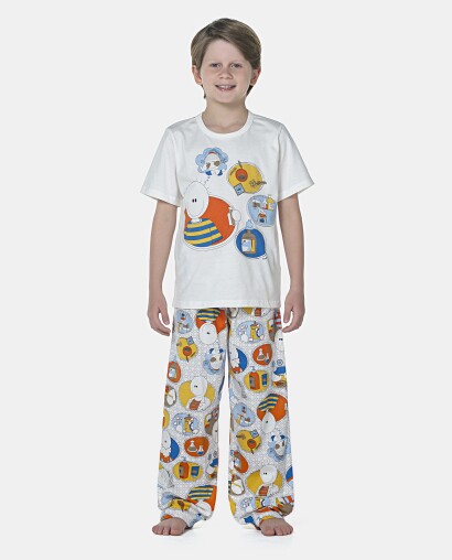 Pijama Masculino Kids Manga Curta e Calça