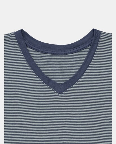 Pijama Masculino Kids Manga Curta e Bermuda Decote V