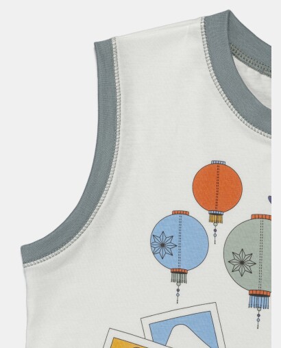 Pijama Masculino Kids Regata Machão e Bermuda