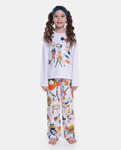 Pijama Manga Longa e Calça