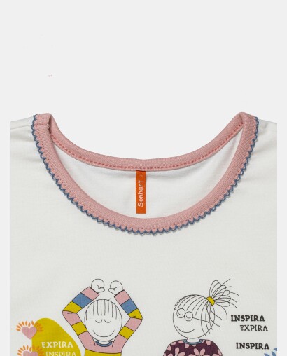 Pijama Feminino Kids Manga Longa e Calça