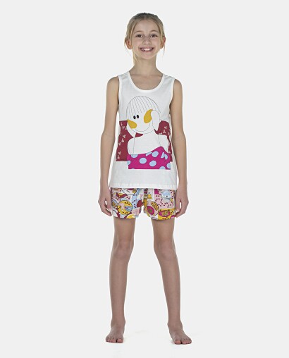 Pijama Feminino Kids Regata e Short