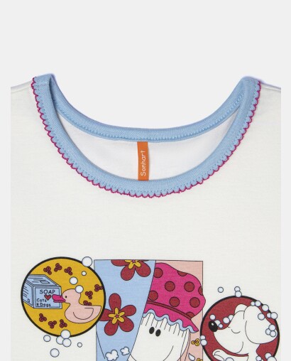 Pijama Feminino Kids Manga Curta e Short