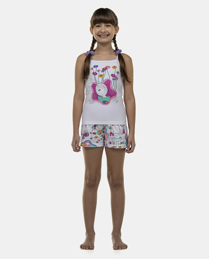 Pijama Feminino Kids Alça e Short