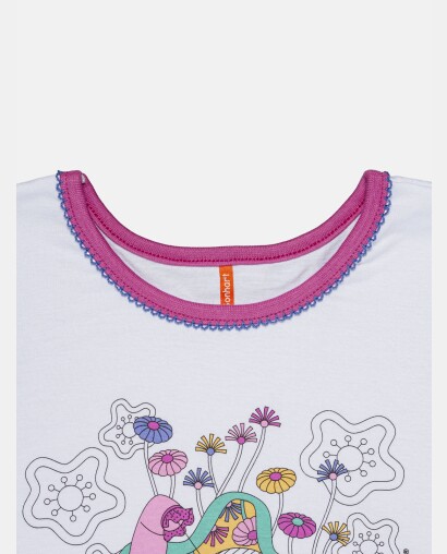 Pijama Feminino Kids Manga Longa e Calça