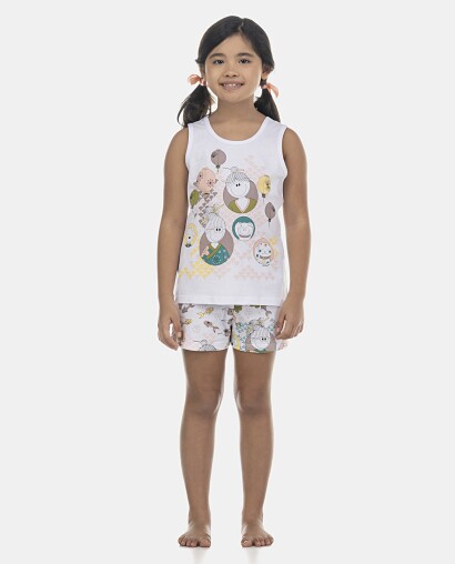 Pijama Feminino Kids Regata e Short