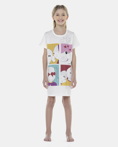 Camisão Feminino Kids Manga Curta