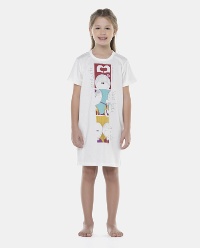 Camisão Feminino Kids Manga Curta