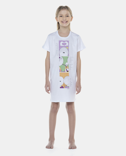 Camisão Feminino Kids Manga Curta