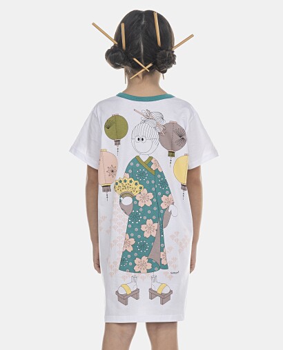 Camisão Feminino Kids Manga Curta