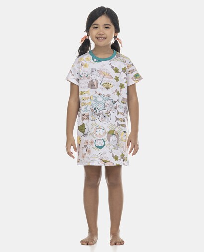 Camisão Feminino Kids Manga Curta