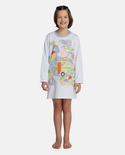 Camisão Feminino Kids Manga Longa