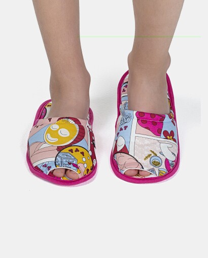 Pantufa Feminina Kids Com Abertura