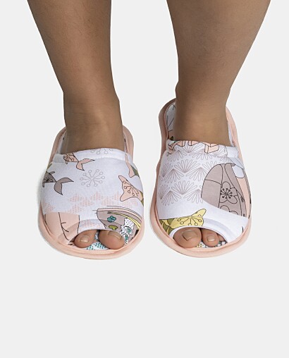 Pantufa Feminina Kids Com Abertura
