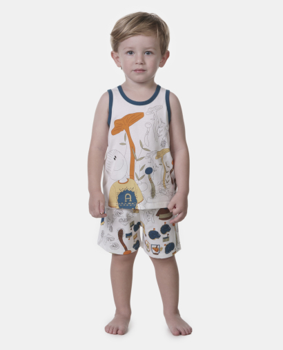 Pijama regata e bermuda