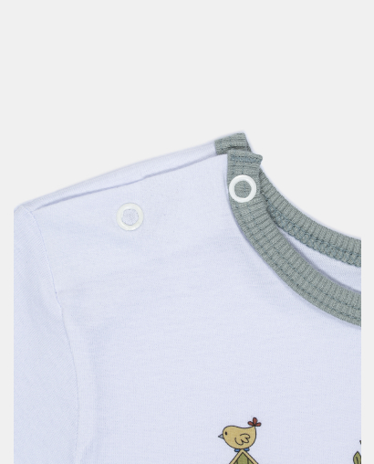 Pijama Masculino Baby Manga Longa e Calça Com Punhos