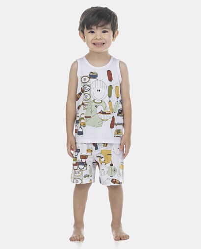 Pijama Masculino Baby Regata e Bermuda