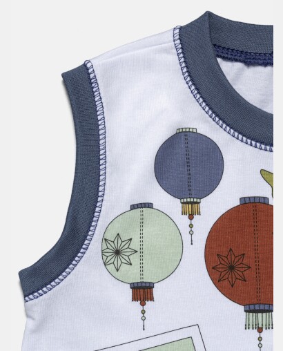 Pijama Masculino Baby Regata Machão e Bermuda