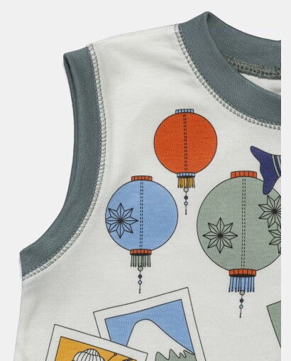 Pijama Masculino Baby Regata Machão e Bermuda