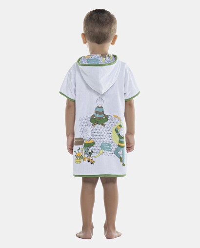 Roupão Masculino Baby Manga Curta Atoalhado