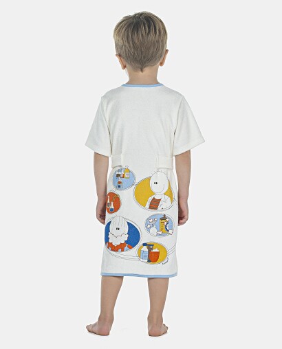 Roupão Masculino Baby Manga Curta Atoalhado