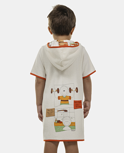 Roupão Masculino Baby Manga Curta Atoalhado