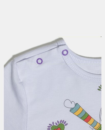 Pijama Feminino Baby Manga Curta e Calça