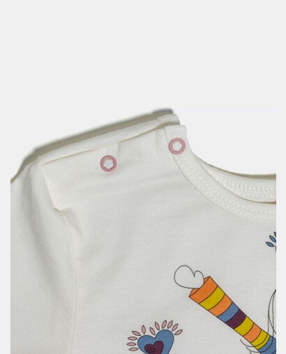 Pijama Feminino Baby Manga Curta e Calça