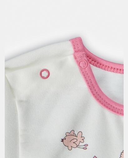 Pijama Feminino Baby Manga Longa e Calça Moletinho