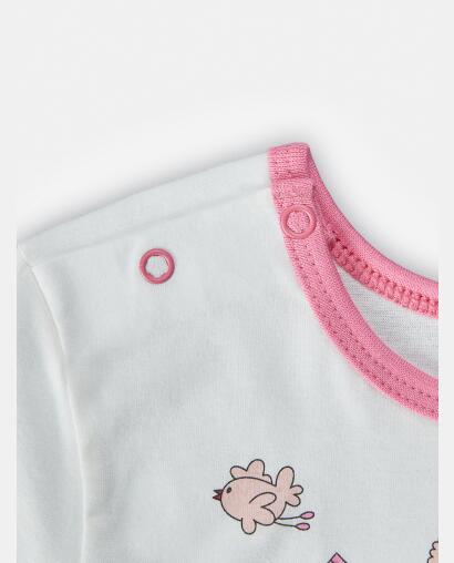Pijama Feminino Baby Manga Longa e Calça Com Punhos