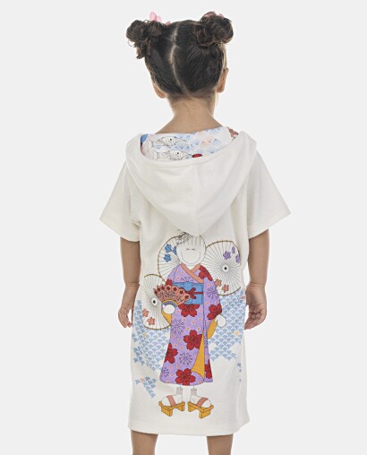 Roupão Feminino Baby Manga Curta Atoalhado