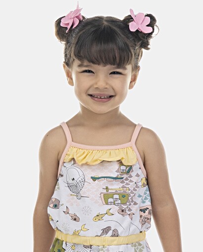 Macacão Feminino Baby Alça