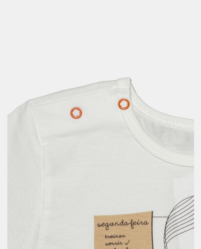 Pijama Baby Manga Curta e Short Unissex